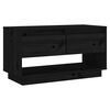 vidaXL TV-Schrank Schwarz 74x34x40 cm Massivholz Kiefer