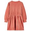 vidaXL Kinderkleid mit Langen &Auml;rmeln Mittelrosa 128