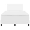 vidaXL Boxspringbett mit Matratze Wei&szlig; 120 x 190 cm Kunstleder