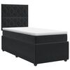 vidaXL Boxspringbett mit Matratze Schwarz 80 x 200 cm Samt