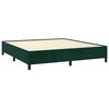 vidaXL Boxspringbett mit Matratze Dunkelgr&uuml;n 180x200 cm Samt