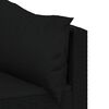 vidaXL Garten-Ecksofas mit Kissen 2 Stk. Schwarz Poly Rattan