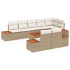 vidaXL Gartensofa-set 8 Stk. 8-Sitzanzahl Beige und Creme Polyrattan