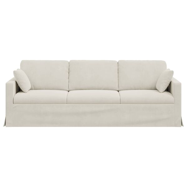 vidaXL Sofa Creme 228 x 78 x 80 cm Samt
