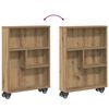 vidaXL Aufbewahrungswagen Schmal Artisan-Eiche 48x13x68 Holzwerkstoff