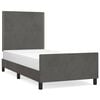 vidaXL Bettgestell ohne Matratze Dunkelgrau 80x200 cm Samt