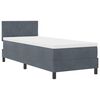 vidaXL Boxspringbett mit Matratze Dunkelgrau 80 x 200 cm Samt