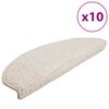vidaXL Stufenmatten 10 Stk. 65x21x4 cm Wei&szlig; Halbrund Gro&szlig;