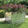 vidaXL Garten-Hochbeet 100x100x77 cm Verzinkter Stahl Silber