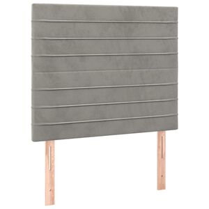 vidaXL Kopfteil Hellgrau 80x5x118/128 cm Samt