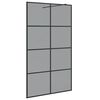 vidaXL Walk-in Duschwand Schwarz 115 x 195 cm Geh&auml;rtetes Glas