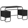 vidaXL Schreibtisch mit Stauraum Schwarz Eichen-Optik 145 x 50 x 75 cm