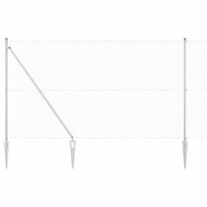 vidaXL Zaunpfosten Silber