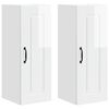 vidaXL Geschirrsp&uuml;lerfront Kalmar 2 pcs Hochglanz Wei&szlig; 30 x 31 x 80 cm