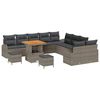vidaXL Garten-Sofa-Set mit Kissen mit Speicher mit Kissen 13 pcs Grau