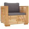 vidaXL 6-tlg. Garten-Lounge-Set mit Kissen Massivholz Teak