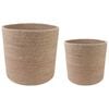 vidaXL Pflanztopfsatz 2 Stk. Natur &Oslash; 28 x 28 cm 100% Tossa-Jute