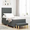 vidaXL Boxspringbett mit Matratze Dunkelgrau 80 x 200 cm Stoff
