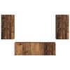 vidaXL TV-Wandregal-Set Wandmontiert 4 pcs Altholz Holzwerkstoff