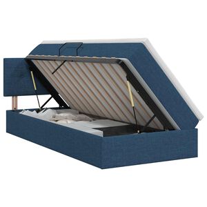 vidaXL Aufbewahrungsbett mit Matratze Blau 90 x 190 cm Samt