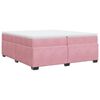 vidaXL Boxspringbett mit Matratze Rosa 200x200 cm Samt