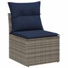 vidaXL Gartensofa-set mit Kissen 7 pcs Grau Poly-Rattan