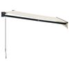 vidaXL Markise Einziehbar Creme 3x2,5 m Stoff und Aluminium