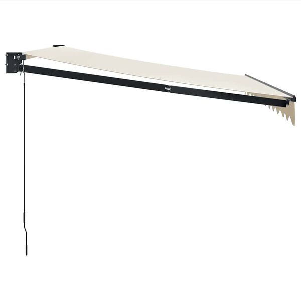 vidaXL Markise Einziehbar Creme 3x2,5 m Stoff und Aluminium