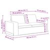 vidaXL Sofa 2 pcs Blau Gesamtabmessungen: 182 x 80 x 82 cm (B x T x H)