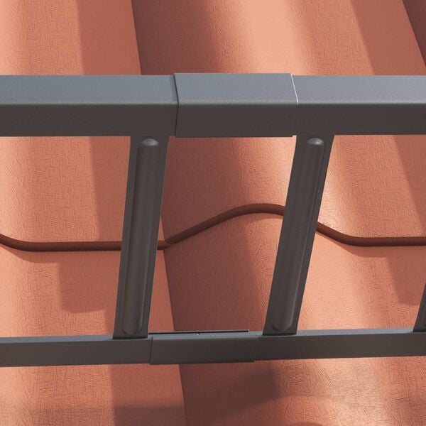 vidaXL Dachschneeschild Anthrazit 100 x 2,5 x 20 cm Stahl