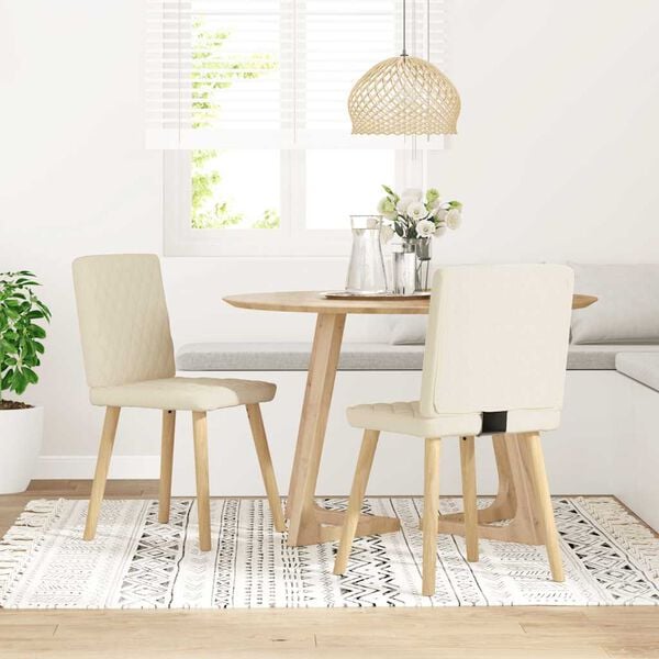 vidaXL Esszimmerst&uuml;hle 2 Stk. Leinen