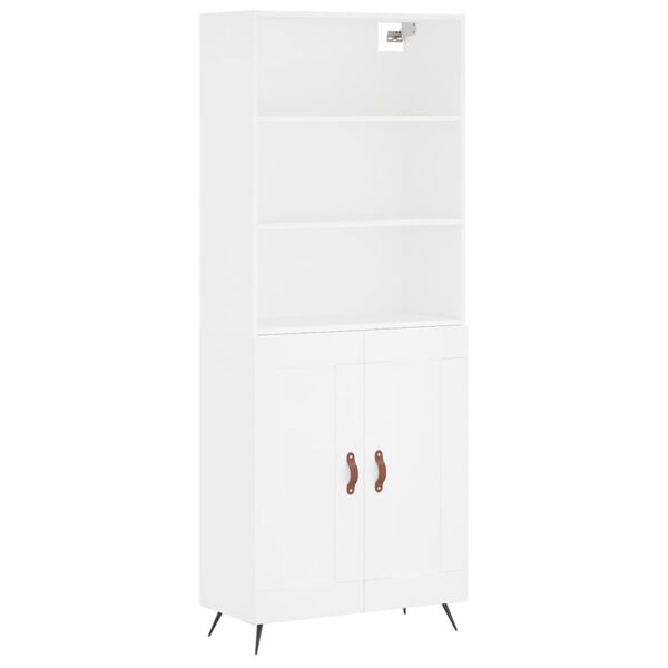 vidaXL Highboard Weiß 69,5x34x180 cm Holzwerkstoff