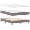 vidaXL Boxspringbett mit Matratze Taupe 190 x 140 cm Polyester