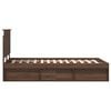 vidaXL Bettrahmen Braun Eichen-Optik 120 x 190 cm Massives Kiefernholz