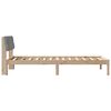 vidaXL Bettgestell Braun und hellgrau 100 x 200 cm Massivholz Kiefer