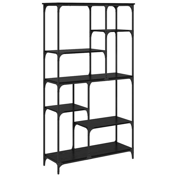 vidaXL B&uuml;cherregal Schwarz Eichen-Optik 99 x 35,5 x 176 cm