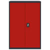 vidaXL Aktenschrank Anthrazit und Rot 90x40x140 cm Stahl