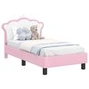 vidaXL Kinderbettgestell mit Kopfteil Rosa 70 x 140 cm PU