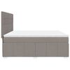 vidaXL Boxspringbett mit Matratze Taupe 180x200 cm Stoff