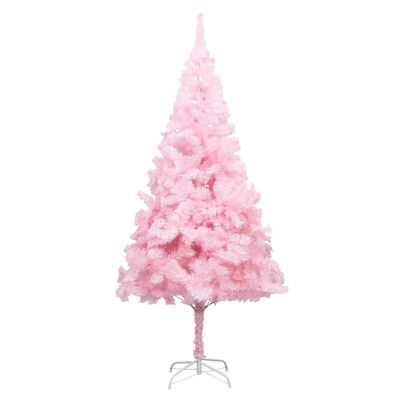 vidaXL Künstlicher Weihnachtsbaum mit Beleuchtung & Ständer Rosa 210cm