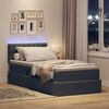 vidaXL Bett mit Stauraum und LED mit LED Dunkelgrau 100 x 200 cm Samt