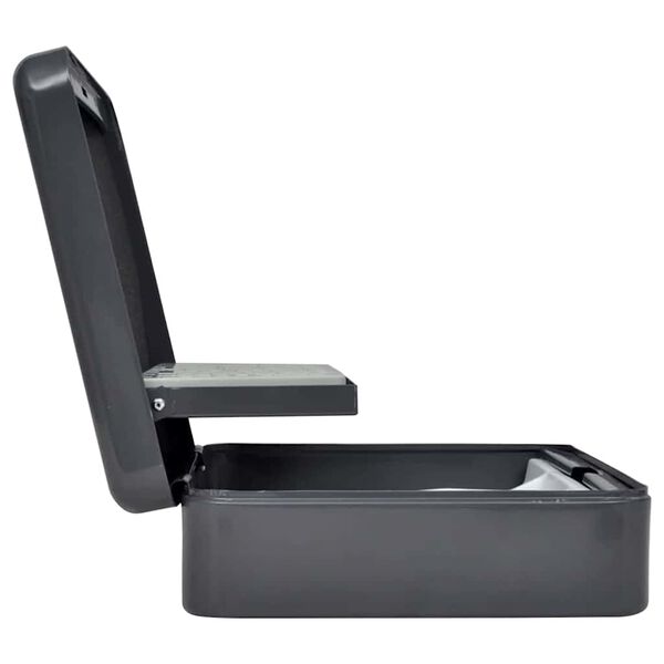 vidaXL Geldbox mit Schloss Dunkelgrau 30 x 24 x 9 cm Stahl