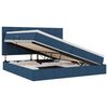 vidaXL Aufbewahrungsbett mit Matratze Blau 200 x 200 cm Stoff