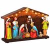vidaXL Weihnachtskrippe SALO 31 x 7,5 x 21,5 cm Harz Mehrfarbig