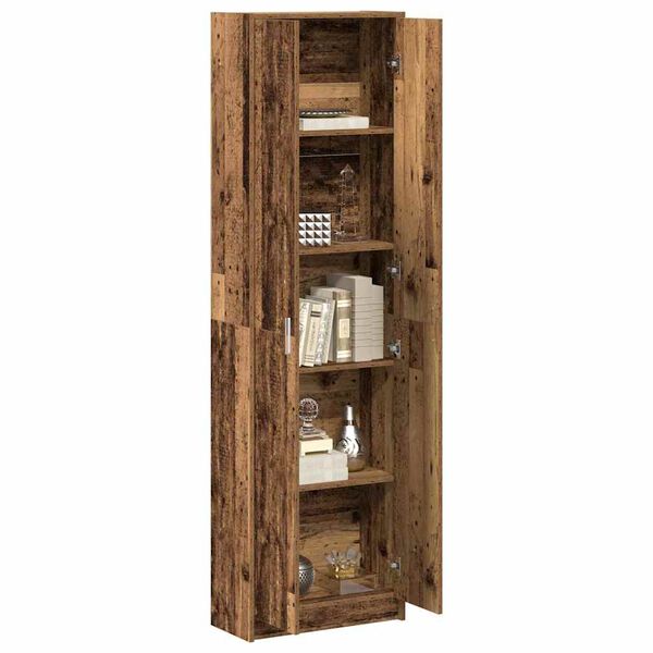 vidaXL Kleiderschrank mit Regal Altholz 55 x 25 x 189 cm Holzwerkstoff
