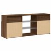 vidaXL TV-Schrank mit LED-Leuchten Braun Eichen-Optik 120x30x50 cm
