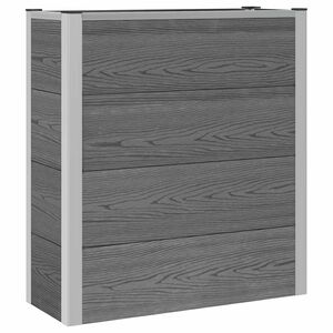 vidaXL Hochbeet Grau 75 x 30 x 82 cm WPC und Aluminium