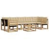 vidaXL Outdoor-Sofagarnitur mit Kissen 8 pcs Wei&szlig; und Beige