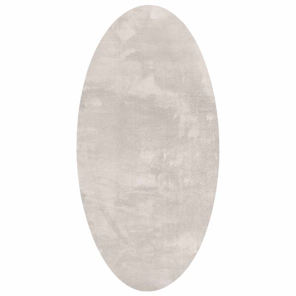 vidaXL Bereichsteppiche Oval HUARTE Sand 100 x 200 cm 100 %Polyester