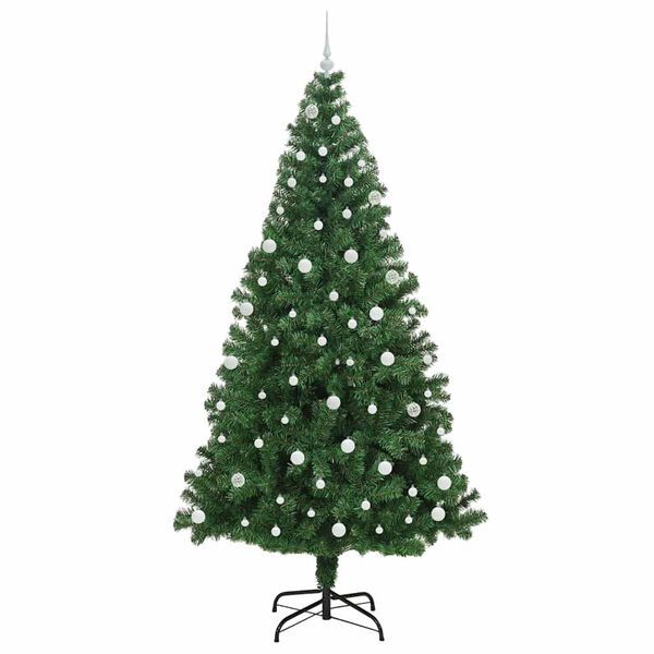 vidaXL K&uuml;nstlicher Weihnachtsbaum mit 300 LEDs mit St&auml;nder Gr&uuml;n 240 cm